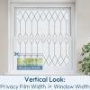 imagerabbitgoo Window Privacy Film for Glass Windows Frosted Glass Cling with Decorative Moroccan Lattice Removable Heat Control Sun Blocking Door Covering Sticker for Home Bathroom 175 x 787 inches118 x 787