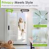 imagerabbitgoo Window Privacy Film with Decorative Triangle Pattern NonAdhesive Frosted Glass Window Film for Bathroom UV Blocking Vinyl Sticker for Glass Door Covering 175 x 787 Inches175 x 787