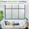 imagerabbitgoo Window Privacy Film with Decorative Triangle Pattern NonAdhesive Frosted Glass Window Film for Bathroom UV Blocking Vinyl Sticker for Glass Door Covering 175 x 787 Inches236 x 1181