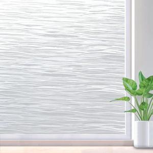 imagerabbitgoo Blackout Window Film Sun Blocking Privacy Film for Room Darkening Removable Black Out Vinyl Cover Tint for Home Day Sleep AntiUV Frosted Glass Clings Black 175 x 787 InchesPure Wave