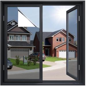 imagerabbitgoo Total Blackout Window Film Sun Blocking Room Darkening Window Cling Static Cling Heat Blocking Shade Removable Tint for Day Sleepers Matte Black 175quot x 787quotSilver