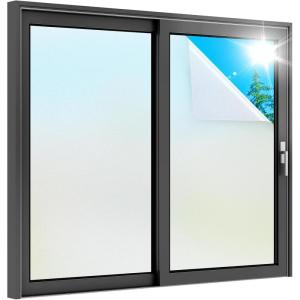imagerabbitgoo Window Privacy Film Stained Glass Rainbow Privacy Clings for Glass Window Static Cling Decorative Door Covering NonAdhesive UV Blocking Prism Sticker 175 x 787 inchesMatte Pure