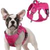 imagerabbitgoo Tactical Dog Harness for Large Dogs No Pull Military Service Vest with Handle ampamp Molle Easy Control for Training Walking Adjustable Reflective Straps Black LRose Red