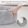 imagerabbitgoo Cat Beds for Indoor Cats 20 inches Cat Bed Machine Washable Fluffy Round Pet Bed NonSlip Calming Soft Plush Donut Cuddler Cushion Self Warming for Small Dogs Kittens Light Pink MediumLight Grey