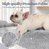 imagerabbitgoo Cat Beds for Indoor Cats 20 inches Cat Bed Machine Washable Fluffy Round Pet Bed NonSlip Calming Soft Plush Donut Cuddler Cushion Self Warming for Small Dogs Kittens Light Pink MediumLight Grey