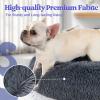 imagerabbitgoo Cat Beds for Indoor Cats 20 inches Cat Bed Machine Washable Fluffy Round Pet Bed NonSlip Calming Soft Plush Donut Cuddler Cushion Self Warming for Small Dogs Kittens Light Pink MediumDark Grey