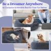 imagerabbitgoo Cat Beds for Indoor Cats 20 inches Cat Bed Machine Washable Fluffy Round Pet Bed NonSlip Calming Soft Plush Donut Cuddler Cushion Self Warming for Small Dogs Kittens Light Pink MediumDark Grey