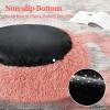 imagerabbitgoo Cat Beds for Indoor Cats 20 inches Cat Bed Machine Washable Fluffy Round Pet Bed NonSlip Calming Soft Plush Donut Cuddler Cushion Self Warming for Small Dogs Kittens Light Pink MediumPink