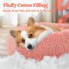 imagerabbitgoo Cat Beds for Indoor Cats 20 inches Cat Bed Machine Washable Fluffy Round Pet Bed NonSlip Calming Soft Plush Donut Cuddler Cushion Self Warming for Small Dogs Kittens Light Pink MediumPink