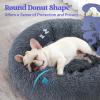 imagerabbitgoo Cat Beds for Indoor Cats 20 inches Cat Bed Machine Washable Fluffy Round Pet Bed NonSlip Calming Soft Plush Donut Cuddler Cushion Self Warming for Small Dogs Kittens Light Pink MediumDark Grey