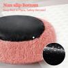 imagerabbitgoo Cat Beds for Indoor Cats 20 inches Cat Bed Machine Washable Fluffy Round Pet Bed NonSlip Calming Soft Plush Donut Cuddler Cushion Self Warming for Small Dogs Kittens Light Pink MediumPink