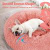 imagerabbitgoo Cat Beds for Indoor Cats 20 inches Cat Bed Machine Washable Fluffy Round Pet Bed NonSlip Calming Soft Plush Donut Cuddler Cushion Self Warming for Small Dogs Kittens Light Pink MediumPink