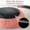 imagerabbitgoo Cat Beds for Indoor Cats 20 inches Cat Bed Machine Washable Fluffy Round Pet Bed NonSlip Calming Soft Plush Donut Cuddler Cushion Self Warming for Small Dogs Kittens Light Pink MediumPink