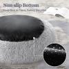 imagerabbitgoo Cat Beds for Indoor Cats 20 inches Cat Bed Machine Washable Fluffy Round Pet Bed NonSlip Calming Soft Plush Donut Cuddler Cushion Self Warming for Small Dogs Kittens Light Pink MediumLight Grey