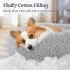 imagerabbitgoo Cat Beds for Indoor Cats 20 inches Cat Bed Machine Washable Fluffy Round Pet Bed NonSlip Calming Soft Plush Donut Cuddler Cushion Self Warming for Small Dogs Kittens Light Pink MediumLight Grey