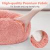 imagerabbitgoo Cat Beds for Indoor Cats 20 inches Cat Bed Machine Washable Fluffy Round Pet Bed NonSlip Calming Soft Plush Donut Cuddler Cushion Self Warming for Small Dogs Kittens Light Pink MediumPink
