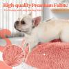 imagerabbitgoo Cat Beds for Indoor Cats 20 inches Cat Bed Machine Washable Fluffy Round Pet Bed NonSlip Calming Soft Plush Donut Cuddler Cushion Self Warming for Small Dogs Kittens Light Pink MediumPink