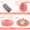 imagerabbitgoo Cat Beds for Indoor Cats 20 inches Cat Bed Machine Washable Fluffy Round Pet Bed NonSlip Calming Soft Plush Donut Cuddler Cushion Self Warming for Small Dogs Kittens Light Pink MediumPink
