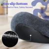 imagerabbitgoo Cat Beds for Indoor Cats 20 inches Cat Bed Machine Washable Fluffy Round Pet Bed NonSlip Calming Soft Plush Donut Cuddler Cushion Self Warming for Small Dogs Kittens Light Pink MediumDark Grey