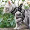 imagerabbitgoo Cat Harness and Leash Set for Walking Escape Proof Adjustable Soft Kittens Vest with Reflective Strip for Cats Comfortable Outdoor Vest Purple SGrey