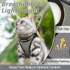 imagerabbitgoo Cat Harness and Leash Set for Walking Escape Proof Adjustable Soft Kittens Vest with Reflective Strip for Cats Comfortable Outdoor Vest Purple SGrey