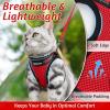 imagerabbitgoo Cat Harness and Leash Set for Walking Escape Proof Adjustable Soft Kittens Vest with Reflective Strip for Cats Comfortable Outdoor Vest Purple SRed