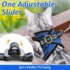 imagerabbitgoo Cat Harness and Leash Set for Walking Escape Proof Adjustable Soft Kittens Vest with Reflective Strip for Cats Comfortable Outdoor Vest Purple SBlue