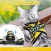 imagerabbitgoo Cat Harness and Leash Set for Walking Escape Proof Adjustable Soft Kittens Vest with Reflective Strip for Cats Comfortable Outdoor Vest Purple SBright Yellow