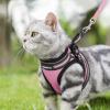 imagerabbitgoo Cat Harness and Leash Set for Walking Escape Proof Adjustable Soft Kittens Vest with Reflective Strip for Cats Comfortable Outdoor Vest Purple SPink