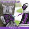 imagerabbitgoo Cat Harness and Leash Set for Walking Escape Proof Adjustable Soft Kittens Vest with Reflective Strip for Cats Comfortable Outdoor Vest Purple SPurple