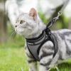 imagerabbitgoo Cat Harness and Leash Set for Walking Escape Proof Adjustable Soft Kittens Vest with Reflective Strip for Cats Comfortable Outdoor Vest Purple SGrey