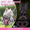imagerabbitgoo Cat Harness and Leash Set for Walking Escape Proof Adjustable Soft Kittens Vest with Reflective Strip for Cats Comfortable Outdoor Vest Purple SPink