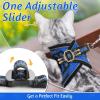 imagerabbitgoo Cat Harness and Leash Set for Walking Escape Proof Adjustable Soft Kittens Vest with Reflective Strip for Cats Comfortable Outdoor Vest Purple SBlue