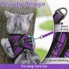 imagerabbitgoo Cat Harness and Leash Set for Walking Escape Proof Adjustable Soft Kittens Vest with Reflective Strip for Cats Comfortable Outdoor Vest Purple SPurple