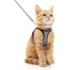 imagerabbitgoo Cat Harness and Leash Set for Walking Escape Proof Adjustable Soft Kittens Vest with Reflective Strip for Cats Comfortable Outdoor Vest Purple SGrey