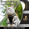 imagerabbitgoo Cat Harness and Leash Set for Walking Escape Proof Adjustable Soft Kittens Vest with Reflective Strip for Cats Comfortable Outdoor Vest Purple SBlack