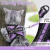 imagerabbitgoo Cat Harness and Leash Set for Walking Escape Proof Adjustable Soft Kittens Vest with Reflective Strip for Cats Comfortable Outdoor Vest Purple SLight Purple