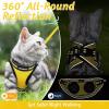imagerabbitgoo Cat Harness and Leash Set for Walking Escape Proof Adjustable Soft Kittens Vest with Reflective Strip for Cats Comfortable Outdoor Vest Purple SBright Yellow