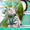 imagerabbitgoo Cat Harness and Leash Set for Walking Escape Proof Adjustable Soft Kittens Vest with Reflective Strip for Cats Comfortable Outdoor Vest Purple SGreen