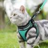 imagerabbitgoo Cat Harness and Leash Set for Walking Escape Proof Adjustable Soft Kittens Vest with Reflective Strip for Cats Comfortable Outdoor Vest Purple SGreen