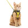 imagerabbitgoo Cat Harness and Leash Set for Walking Escape Proof Adjustable Soft Kittens Vest with Reflective Strip for Cats Comfortable Outdoor Vest Purple SBright Yellow