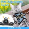 imagerabbitgoo Cat Harness and Leash Set for Walking Escape Proof Adjustable Soft Kittens Vest with Reflective Strip for Cats Comfortable Outdoor Vest Purple SLight Blue