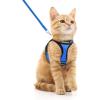 imagerabbitgoo Cat Harness and Leash Set for Walking Escape Proof Adjustable Soft Kittens Vest with Reflective Strip for Cats Comfortable Outdoor Vest Purple SBlue