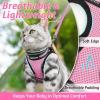 imagerabbitgoo Cat Harness and Leash Set for Walking Escape Proof Adjustable Soft Kittens Vest with Reflective Strip for Cats Comfortable Outdoor Vest Purple SPink