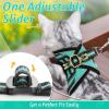 imagerabbitgoo Cat Harness and Leash Set for Walking Escape Proof Adjustable Soft Kittens Vest with Reflective Strip for Cats Comfortable Outdoor Vest Purple SGreen