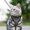 imagerabbitgoo Cat Harness and Leash Set for Walking Escape Proof Adjustable Soft Kittens Vest with Reflective Strip for Cats Comfortable Outdoor Vest Purple SGrey