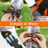 imagerabbitgoo Cat Harness and Leash Set for Walking Escape Proof Adjustable Soft Kittens Vest with Reflective Strip for Cats Comfortable Outdoor Vest Purple SLight Orange