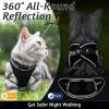 imagerabbitgoo Cat Harness and Leash Set for Walking Escape Proof Adjustable Soft Kittens Vest with Reflective Strip for Cats Comfortable Outdoor Vest Purple SBlack
