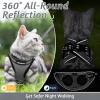 imagerabbitgoo Cat Harness and Leash Set for Walking Escape Proof Adjustable Soft Kittens Vest with Reflective Strip for Cats Comfortable Outdoor Vest Purple SGrey