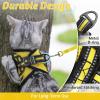 imagerabbitgoo Cat Harness and Leash Set for Walking Escape Proof Adjustable Soft Kittens Vest with Reflective Strip for Cats Comfortable Outdoor Vest Purple SBright Yellow